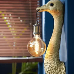 Wandlamp Ostrich - Goud - 18x15,5x57,5cm