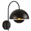 Wandlamp Yuki E27 - zwart metaal - 30x30x20 cm