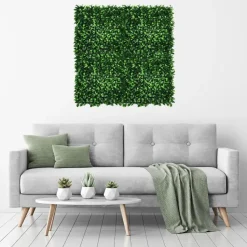 Wandpanelen kunsthaag laurierblad - set van 4 - 50x50x4cm