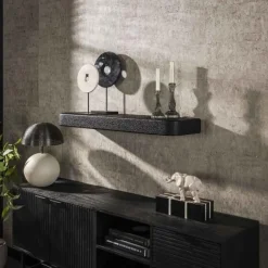 Wandplank Grijs Metaal - 100x29x8cm - Metallic