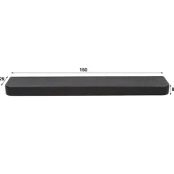 Wandplank Grijs Metaal - 150x29x8cm - Metallic