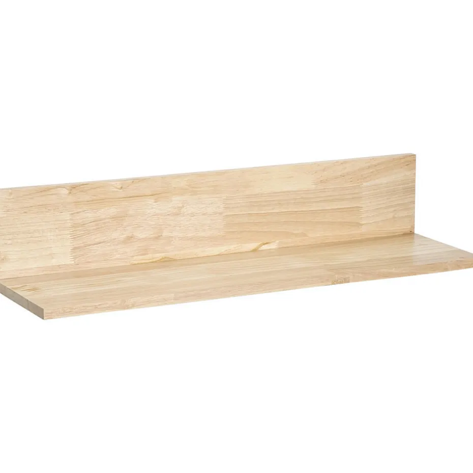 Wandplank Mick naturel rubberwood - 14x70x20 cm