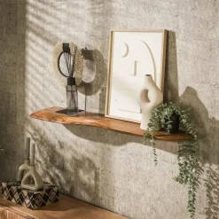 Wandplank Naturel Acaciahout - 120x20x4cm - Organic