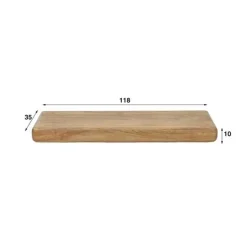 Wandplank Naturel Hout - 118x35x10cm - Sleek