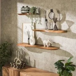 Wandplank Oranja 120 cm-massief acacia