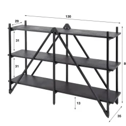Wandrek - Metaal - 130x85cm - Zwart - Piega