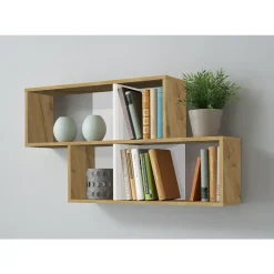 Wandrek Nora - eikenkleur/wit - 53x100x19,5 cm