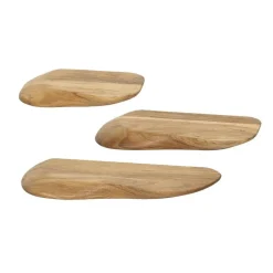 Wandschap Acaciahout - Set van 3 - 50x20x4cm - Organic