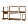 Wandschap Acaciahout - Set van 5 - 30x23x65cm - Curvy