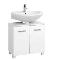 Wastafelonderkast Bobbi 60cm 2 deuren - wit