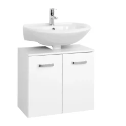 Wastafelonderkast Bobbi 60cm 2 deuren - wit