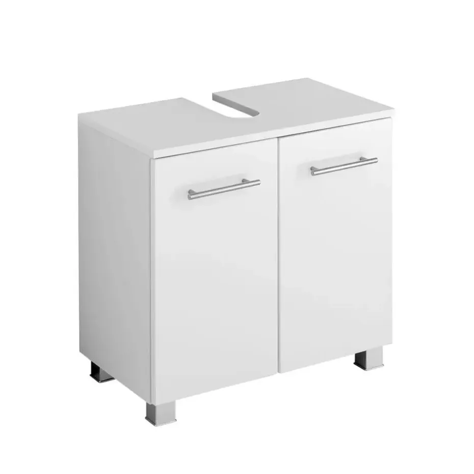 Wastafelonderkast Pollet 60cm 2 deuren - wit