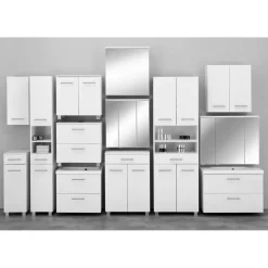 Wastafelonderkast Pollet 60cm 2 deuren - wit