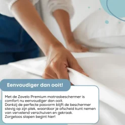Waterdichte Matrasbeschermer Splittopper Hoeslaken Badstof-Lits-jumeaux (180x...