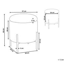 WENONA - Opbergpoef - Donkerbruin - Fluweel