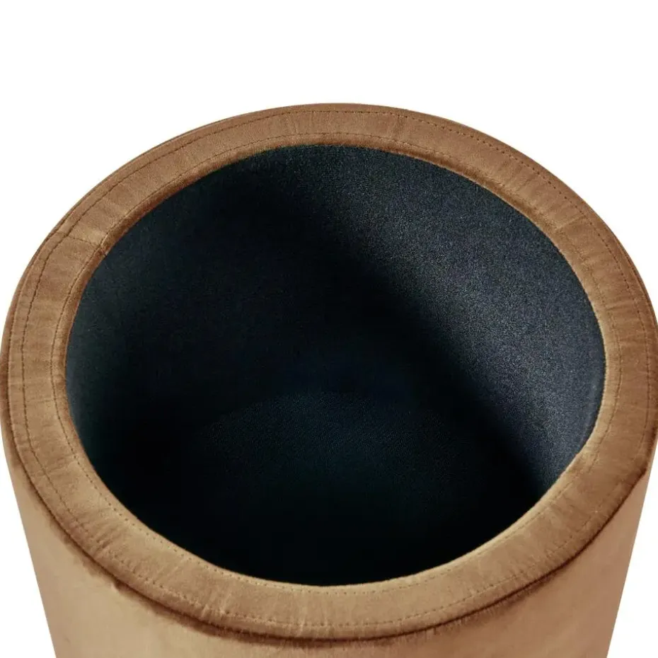 WENONA - Opbergpoef - Donkerbruin - Fluweel