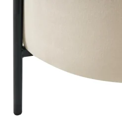 WENONA - Opbergpoef - Lichtbeige - Fluweel