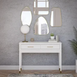 Westerleigh - Consoletafel met 2 laden in wit MDF