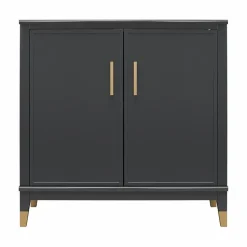 Westerleigh - Wandkast met 2 MDF deuren in zwart