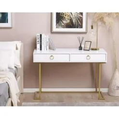 WESTPORT - Kaptafel - Wit - Metaal