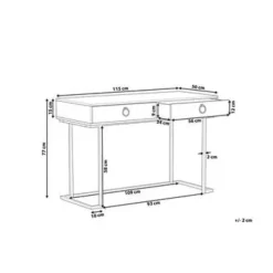 WESTPORT - Kaptafel - Zwart - Metaal