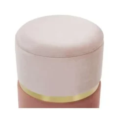 WICHITA - Poef - Roze - 36/31 cm - Fluweel