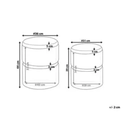 WICHITA - Poef - Roze - 36/31 cm - Fluweel