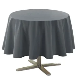 Wicotex Tafellaken - donkergrijs - rond - polyester - 180 cm