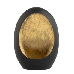 Windlicht Brygge - Zwart/Goud - 26x19x10 cm