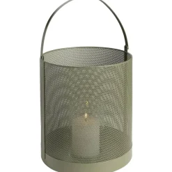 Windlicht Malaga - groen - 20xØ20 cm