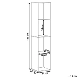 WINNIPEG - Boekenkast 4 planken - Wit - Vezelplaat