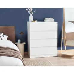 WINNIPEG - Ladekast 4 lades - Wit - Vezelplaat