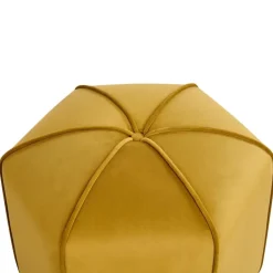 WISHEK - Poef - Mosterdgeel - Fluweel