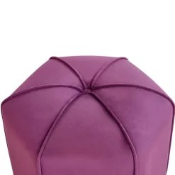 WISHEK - Poef - Paars - Fluweel