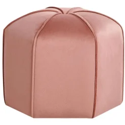 WISHEK - Poef - Roze - Fluweel