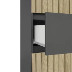 Wisla - Badkamerkast met 1 lade en 2 deuren in houtoptik