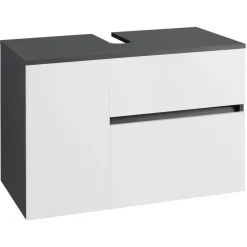 Wisla - Badmeubel 80 cm 1-lade, 1 klep, 1 deur wit/grijs