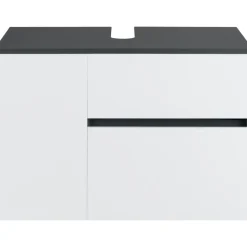 Wisla - Badmeubel 80 cm 1-lade, 1 klep, 1 deur wit/grijs