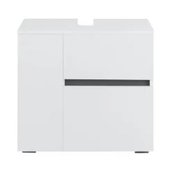 Wisla - Badmeubel 60 cm 1-lade, 1 klep, 1 deur wit spaanplaat