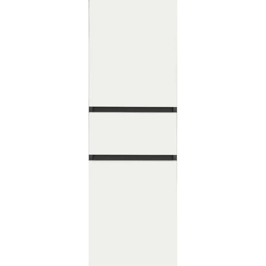 Wisla - Midi-kast 1 lade, 2 deuren in wit/antraciet spaanplaat
