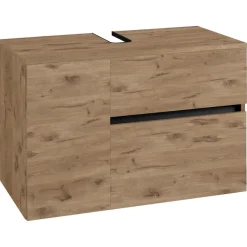 Wisla - Wastafelonderkast met 1 deur / 1 klep / 1 lade in eikenoptik