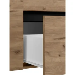 Wisla - Wastafelonderkast met 1 deur / 1 klep / 1 lade in eikenoptik