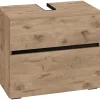 Wisla - Wastafelonderkast met 1 klep en 1 lade in eikenoptik
