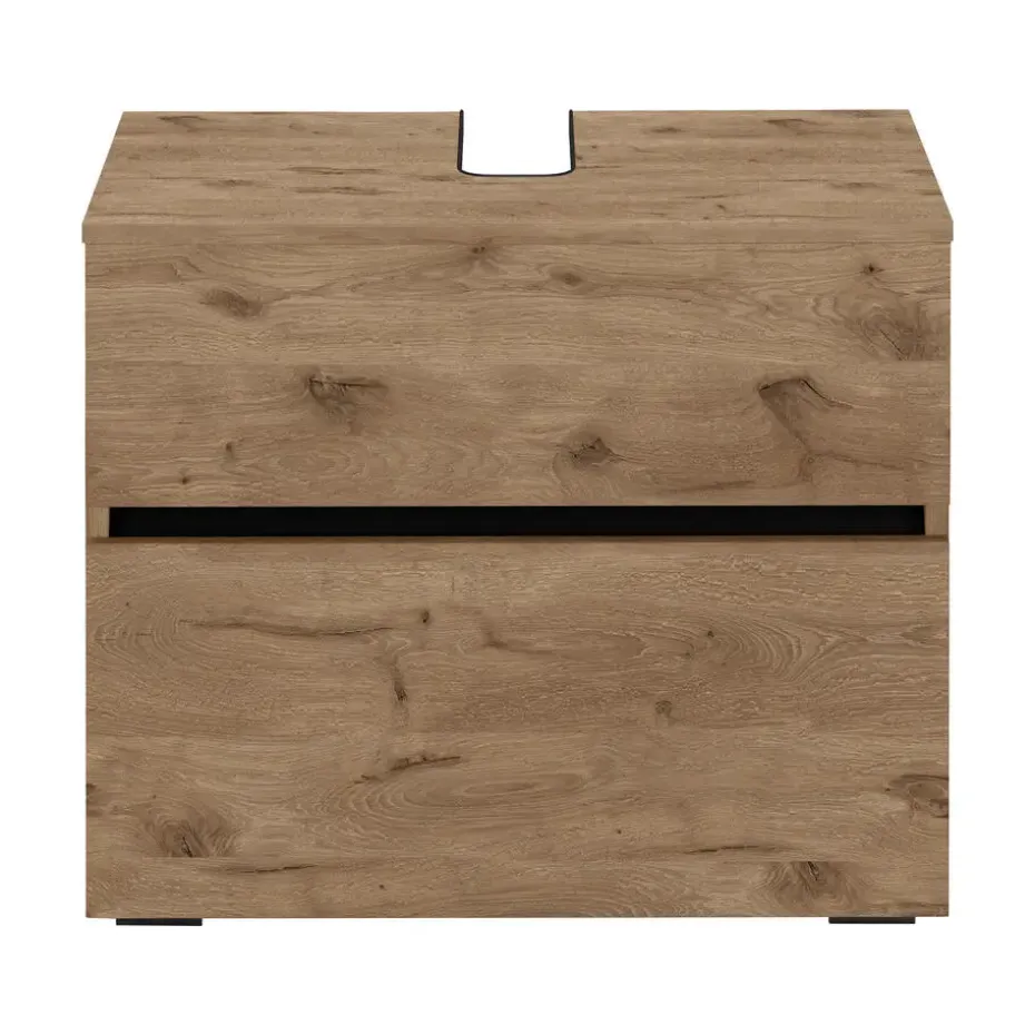 Wisla - Wastafelonderkast met 1 klep en 1 lade in eikenoptik