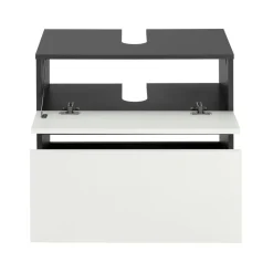 Wisla - Wastafelonderkast met 1 lade in antraciet wit