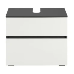 Wisla - Wastafelonderkast met 1 lade in antraciet wit