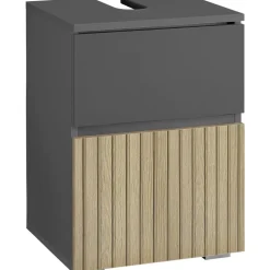 Wisla - Wastafelonderkast 40 cm met 1 deur in antraciet eikenoptik
