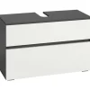 Wisla - Wastafelonderkast met 1 lade in antraciet wit