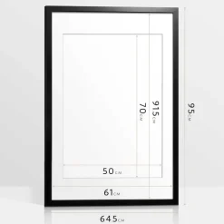 Wissellijst hout Poster 61x91,5 of 50x70 Zwart - 61 x 91,5