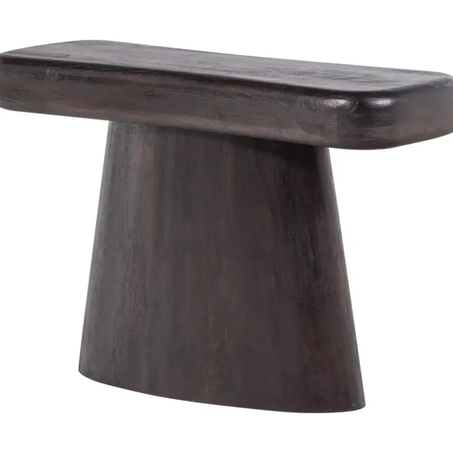 WOOOD Amco Sidetable - Mango Hout - Zwart - 76x120x40